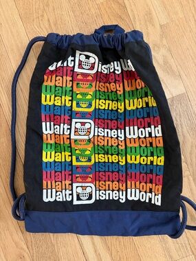 Disney Multi-Color 'Walt Disney World' Drawstring Backpack - Black & Blue